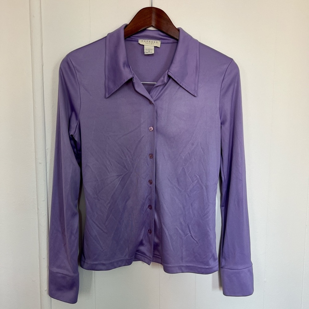 Y2K vintage express lavender button up top